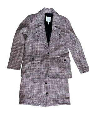 Avec LES Filles Pink Tweed Blazer & Skirt Set (NWT) Sz XS